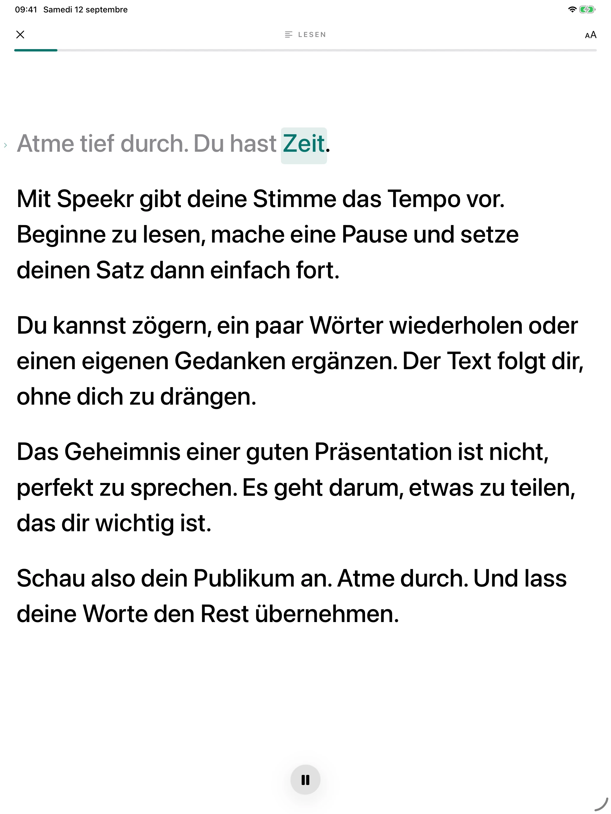 iPad — Deine Worte, in deinem Blick.