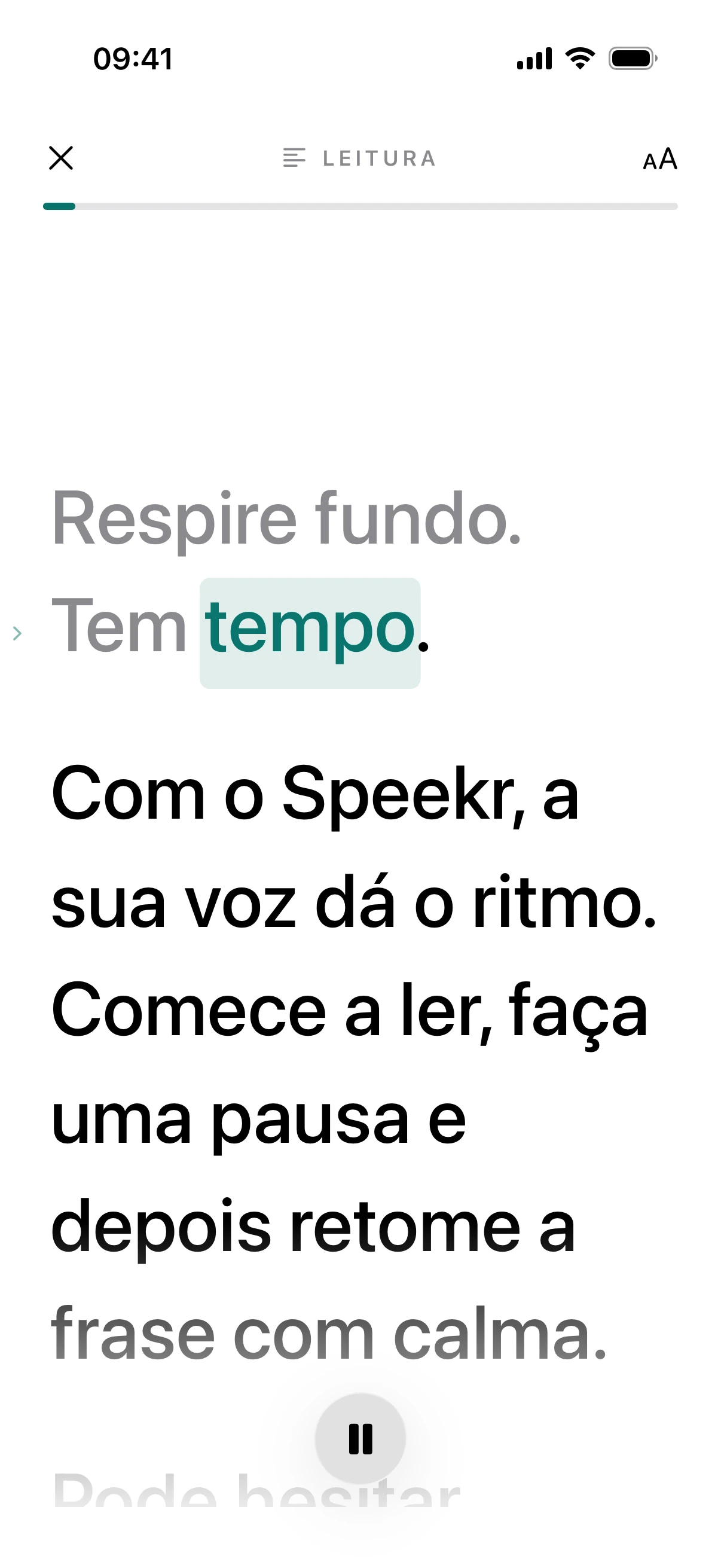 iPhone 17 — Fala. O texto acompanha.