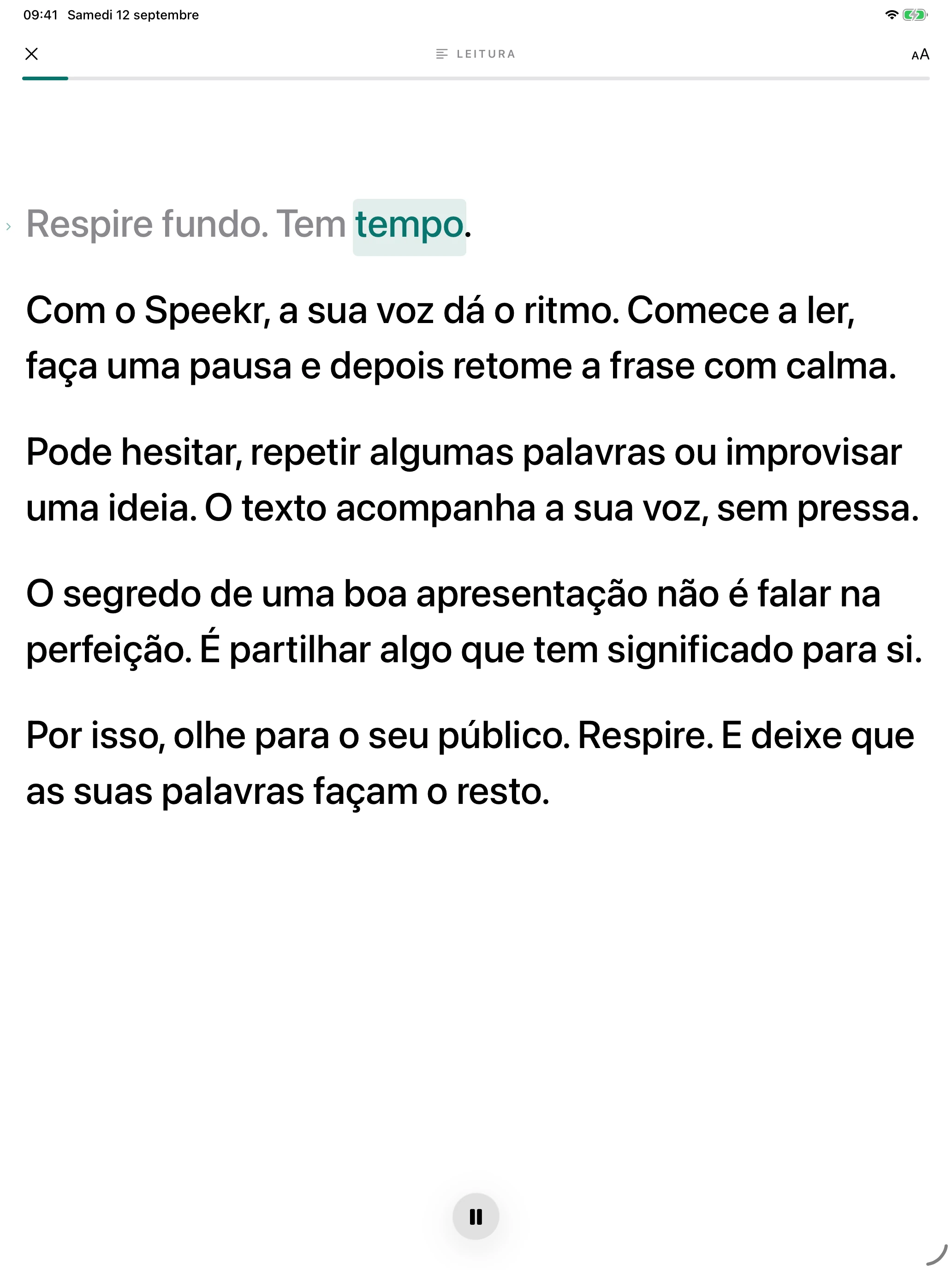 iPad — As palavras, onde olha.